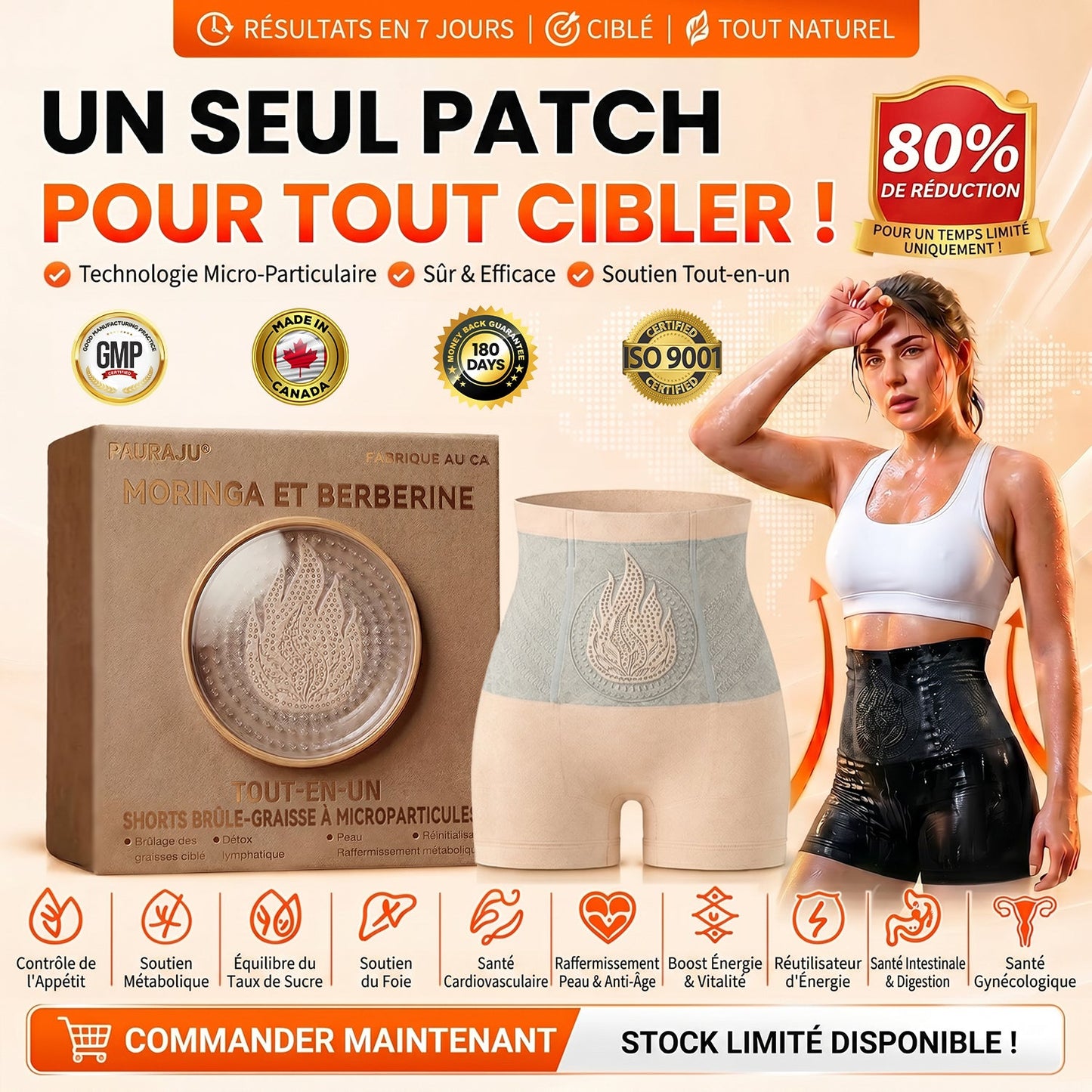 💖𝐏𝐀𝐔𝐑𝐀𝐉𝐔® 𝐌𝐨𝐫𝐢𝐧𝐠𝐚 𝐄𝐭 𝐁𝐞𝐫𝐛é𝐫𝐢𝐧𝐞 𝐓𝐨𝐮𝐭-𝐄𝐧-𝐔𝐧 𝐒𝐡𝐨𝐫𝐭𝐬 𝐁𝐫û𝐥𝐞-𝐆𝐫𝐚𝐢𝐬𝐬𝐞 À 𝐌𝐢𝐜𝐫𝐨𝐩𝐚𝐫𝐭𝐢𝐜𝐮𝐥𝐞𝐬✅Active la microcirculation profonde pour faire fondre les graisses, éliminer les toxines et inverser le vieillissement métabolique.
