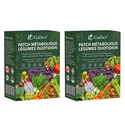𝐆𝐚𝐟𝐚𝐜𝐞® 𝐏𝐚𝐭𝐜𝐡 𝐌é𝐭𝐚𝐛𝐨𝐥𝐢𝐪𝐮𝐞 𝐐𝐮𝐨𝐭𝐢𝐝𝐢𝐞𝐧 𝐚𝐮𝐱 𝟑𝟗 𝐋é𝐠𝐮𝐦𝐞𝐬 𝐞𝐭 𝐕𝐞𝐫𝐝𝐮𝐫𝐞𝐬 𝐕𝐞𝐫𝐭𝐞𝐬, 𝐟𝐨𝐫𝐦𝐮𝐥é 𝐚𝐯𝐞𝐜 𝐝𝐞𝐬 𝐞𝐱𝐭𝐫𝐚𝐢𝐭𝐬 𝐯é𝐠é𝐭𝐚𝐮𝐱 𝐞𝐭 𝐝𝐞𝐬 𝐩𝐡𝐲𝐭𝐨𝐧𝐮𝐭𝐫𝐢𝐦𝐞𝐧𝐭𝐬 𝐩𝐨𝐮𝐫 𝐬𝐨𝐮𝐭𝐞𝐧𝐢𝐫 𝐥𝐚 𝐝𝐢𝐠𝐞𝐬𝐭𝐢𝐨𝐧, 𝐥’é𝐪𝐮𝐢𝐥𝐢𝐛𝐫𝐞 𝐦é𝐭𝐚𝐛𝐨𝐥𝐢𝐪𝐮𝐞 𝐞𝐭 𝐥’é𝐧𝐞𝐫𝐠𝐢𝐞 𝐚𝐮 𝐪𝐮𝐨𝐭𝐢𝐝𝐢𝐞𝐧.