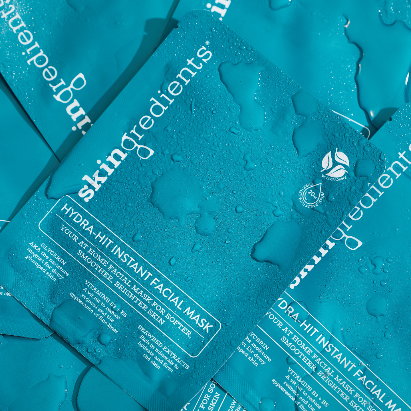 Skingredients Hydra-Hit Instant Facial Mask – Hydrating Sheet Mask for Dry, Dull & Dehydrated Skin