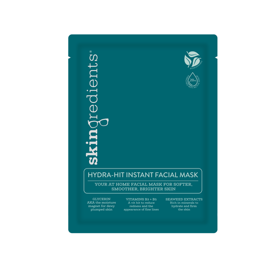 Skingredients Hydra-Hit Instant Facial Mask – Hydrating Sheet Mask for Dry, Dull & Dehydrated Skin